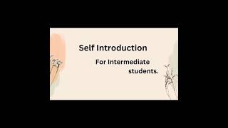 Myself  How to introduce ur self in college r self introduction in colleges [upl. by Eduard]