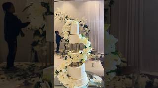 Making a 5 tier wedding cake cakeoftheday cakedesign cakemaking cakedecoration weddingcake [upl. by Neerhtak144]