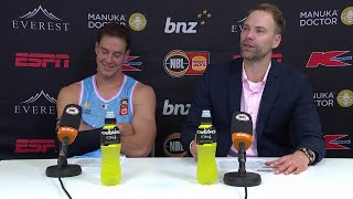 Petteri Koponen and Sam Mennenga press conference vs Melbourne United  Round 7 NBL25 [upl. by Jacobsohn]