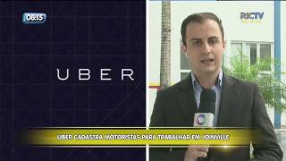 Uber cadastra motoristas para trabalhar em Joinville [upl. by Dirtsa]