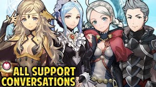 Forging Bonds Ophelia Flora Nina amp Silas All Support Conversations  FEH [upl. by Rennerb]