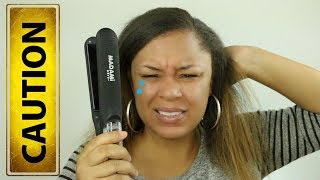 Madami Argan Oil Infused Flat Iron Review  Abby Red [upl. by Caughey]