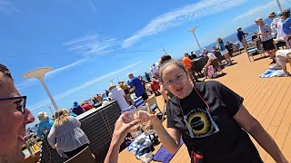 celebrating after seeing Total Solar Eclipse at Sea on Holland America Zaandam April 8th 2024 [upl. by Aratal]