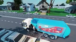 Roblox Garbage truck Cleanaway Central Coast Council red bins leetongarbo7164 [upl. by Nauquf]