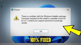 Problem Windows Installer Package in Windows 11 1087  How To Fix Program  DLL  Script msi ✅ [upl. by Viviane]