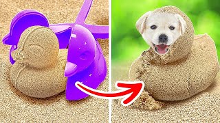 Dog Is Pregnant On The Beach  Summer DIY Beach Hacks For Smart Pet Owners by Bla Bla Jam [upl. by Nivrae]