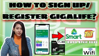 PAANO MAG REGISTER  SIGN UP SA GIGALIFE 2022  SMART amp TNT  EASY STEP [upl. by Lally]