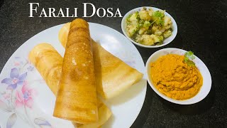 Farali Dosa Recipe  Farali Chutney Recipe  Farali Aloo Bhaji Recipe  Vrat ke Falahari Dosa [upl. by Anairol689]