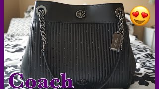 Coach Turnlock Edie Shoulder Bag with Quilting [upl. by Ainesy]