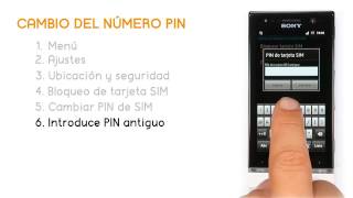 Tutorial Sony Xperia U Cambio de PIN Jazztel [upl. by Pacifa]