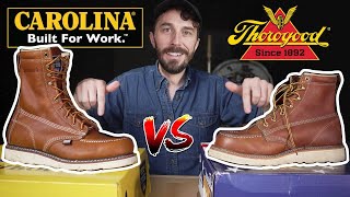 Best Work Boot Under 200  Carolina vs Thorogood  CUT IN HALF [upl. by Glynda593]