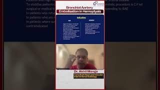 Bronchial Artery Embolisation in Hemoptysis by Dr Akhil Monga  Conceptual Radiology [upl. by Christis642]