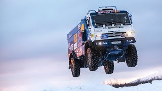 Russian Kamaz Truck Sends a Snow Jump [upl. by Susannah]