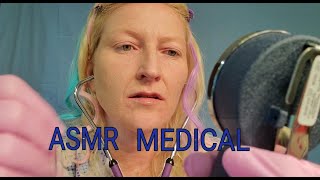 ASMR NURSE REAL MEDICAL TOOLS Otoscope Blood Pressure Temperature [upl. by Divadnhoj517]