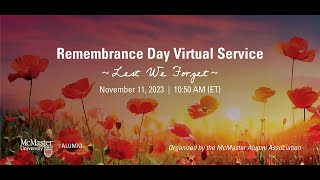 Remembrance Day Virtual Service [upl. by Ekihc166]