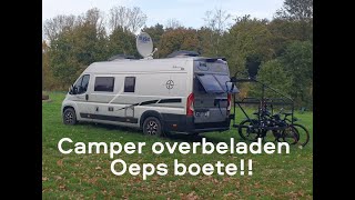 Oeps boete camper overbeladen [upl. by Trebled]