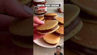 DORAYAKI FAVORIT DORAEMON⁉️ food pancakeday recipe nutella satisfying dorayaki shorts [upl. by Atikihs]