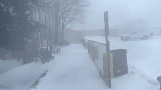 4K Walk in Snow  Blizzard Everett Massachusetts 2022 [upl. by Eihs506]