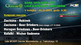 Rozgrywki BSLSA 2024  V kolejka  od godz 930 [upl. by Mimi]