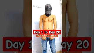 Day 1 to Day 20 transformation fitness workout workfromhome [upl. by Mario]