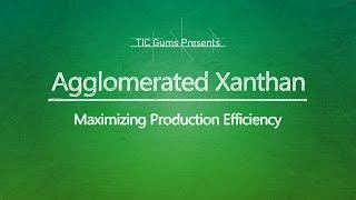 Agglomerated Xanthan  Efficiency Solutions from TIC Gums [upl. by Eilujna]