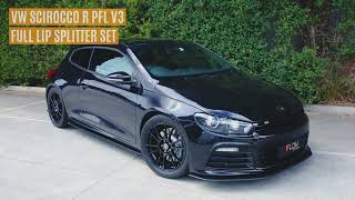 VW Scirocco R PFL V3 Full Lip Splitter Set [upl. by Yennej67]