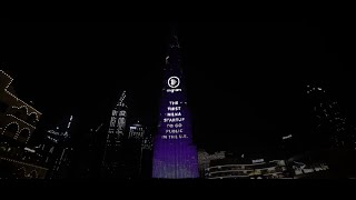 Anghami on Burj Khalifa  Dubai [upl. by Ettenav]