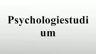 Psychologiestudium [upl. by Daniel]