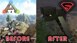 ARK HOW TO BUILD A BASE ON UNEVEN GROUND  HOW TO BUILD A BASE ANYWHERE IN ARK [upl. by Azirb]