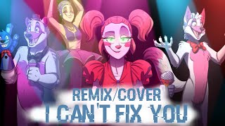 Fnaf Song Lyric Video  I cant fix you by TheLivingThomstone and remix by APAngrypiggy [upl. by Nnairret]