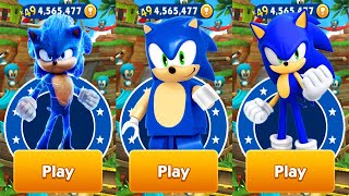 Sonic Dash  Movie Sonic vs LEGO Sonic vs Sonic vs All Bosses Zaz Eggman  All Characters Unlocked [upl. by Ecnaiva85]