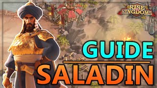 SALADIN EN 9 MINUTES GUIDE OPENFIELD  RISE OF KINGDOMS FR [upl. by Hooge]