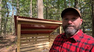 Building a Firewood Rack at my AFrame Cabin [upl. by Enner]