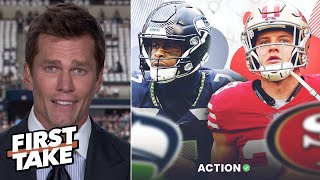 FIRST TAKE  quotBrock Purdy will burn down Geno Smiths defensequot  Tom Brady on 49ers vs Seahawks [upl. by Maximilianus]