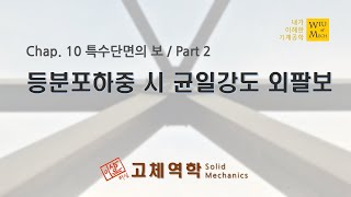 10장 특수단면의 보 part 2 등분포하중 시 균일강도 외팔보  고체역학  재료역학 [upl. by Seaden803]