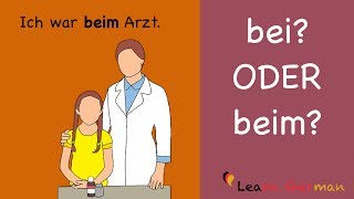 Learn German  Common Mistakes in German  bei oder beim  A1  A2 [upl. by Aay]