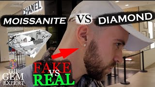 Moissanite vs Diamond earrings people opinion comparison [upl. by Alice]