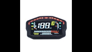 Universal Digital Motorcycle Dash Panel LCD Dashboard 014000rmin Speedometer Odometer Tachometer [upl. by Brotherson]