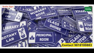 School Classroom Name Plates School Sign Board School Signs School Signages School Principal sign [upl. by Crispas]