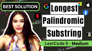 Longest Palindromic Substring  LeetCode 5  Python [upl. by Blasius]