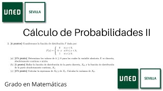 Descomposición de una función de distribución  Cálculo de Probabilidades II  UNED [upl. by Ellenej]