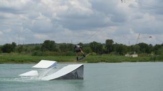 Toeside Backside 180  JB ONeill  Kicker  Cable Wakeboarding [upl. by Bergeron]