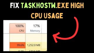 How to Fix Taskhostwexe High CPU Usage on Windows 11 [upl. by Karoly]