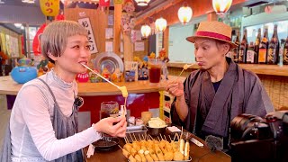 【大食い】弾丸！串カツ食い倒れ旅！4時間で何店舗たべられる？！新世界で串かつ堪能。 w samuraifooddrifter7403 【モッパン】【MUKBANG】 [upl. by Wehrle]