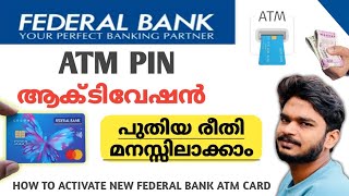 Federal bank ATM card activation malayalam  federal bank atm pin generation [upl. by Neleh987]