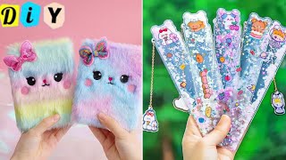 🌈 DIY cute stationery  How to make stationery supplies  Easy Paper Craft Ideas  Back to School [upl. by Blondelle723]