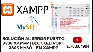 SOLUCIÓN AL ERROR PUERTO 3306 XAMPP [upl. by Oz601]