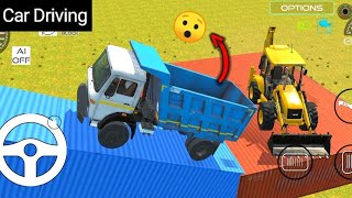 Drive Jcb And Unloading Stone From Dumper Truck In Game 💥  jcb tractor truck viralvideo [upl. by Adnawaj886]