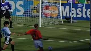 Dennis Bergkamp vs Argentina 1998  The goal that shook the world [upl. by Yentirb]