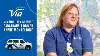 Meet Via Paratransit Driver Annie Montelione  Drive with Via Mobility Services [upl. by Amethyst339]